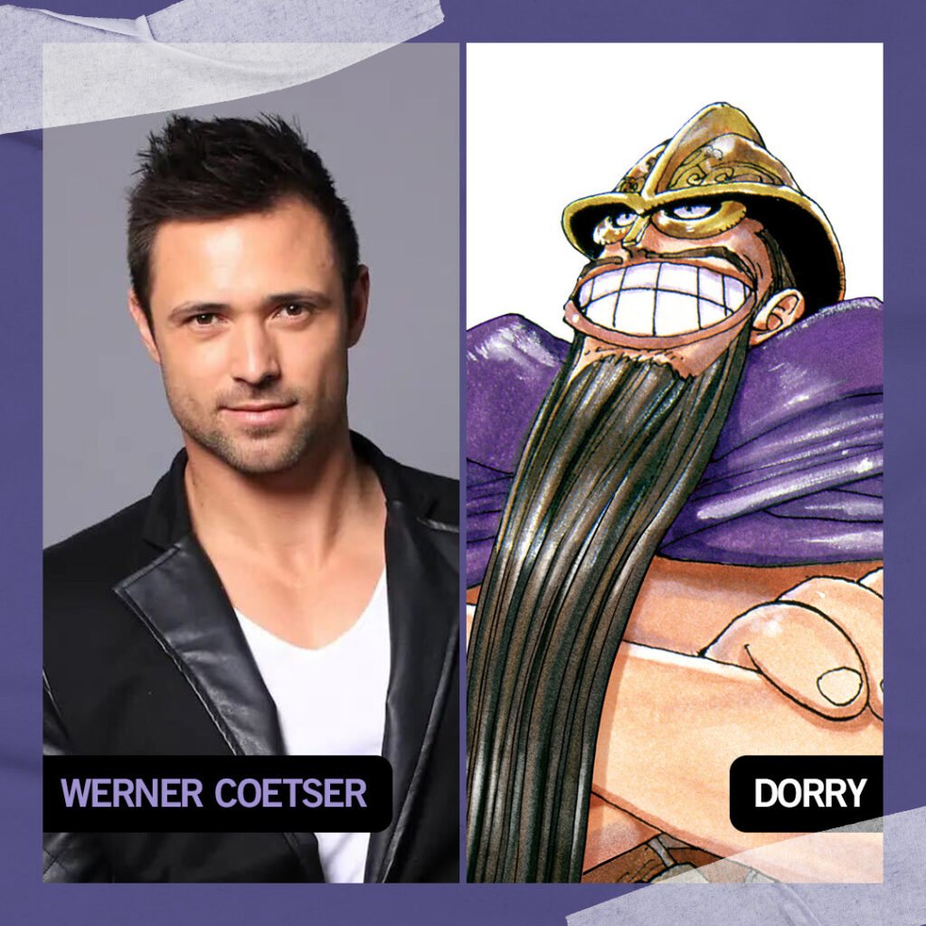 Wenner Coetser como Dorry no live action de One Piece