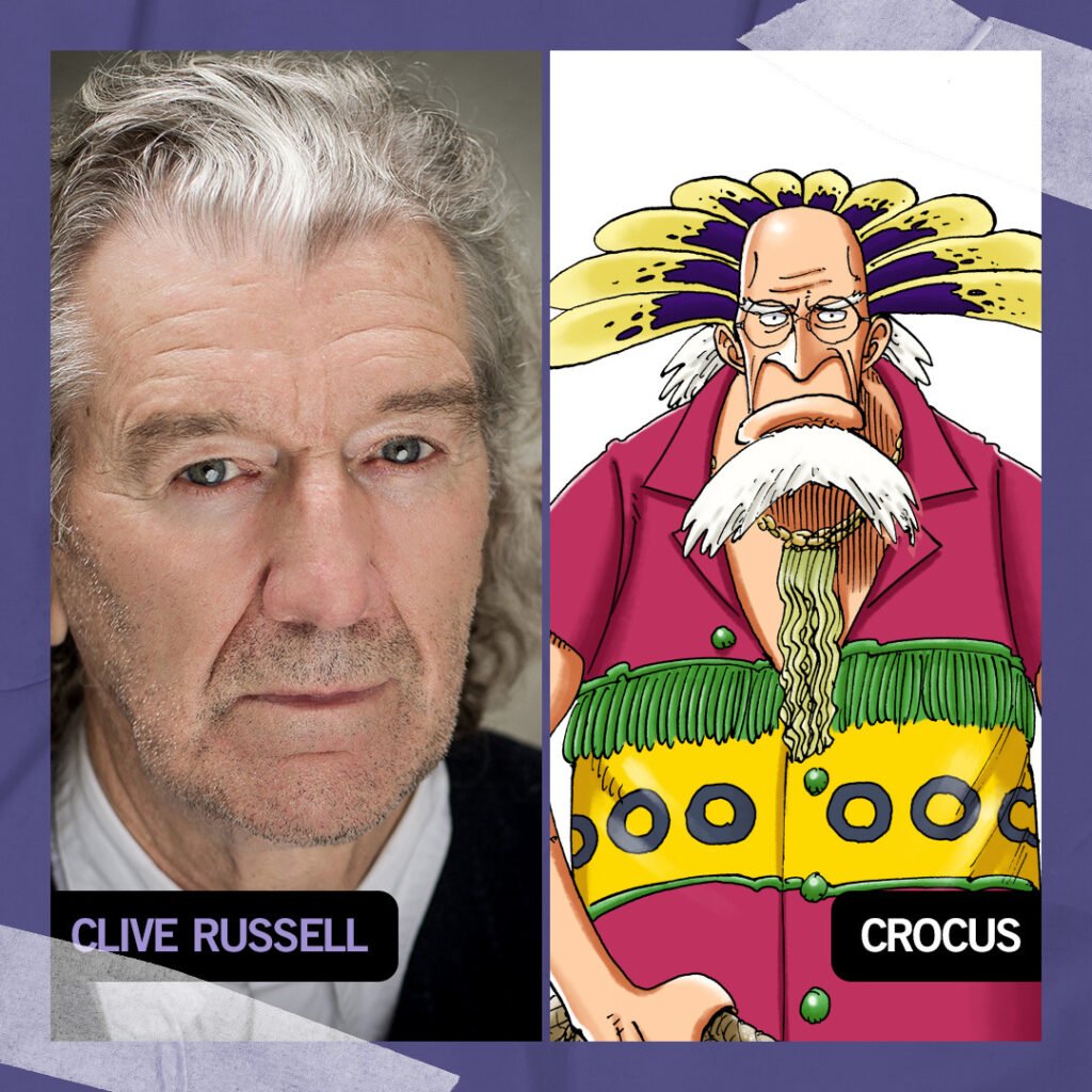 Clive Russel como Crocus no live action de One Piece