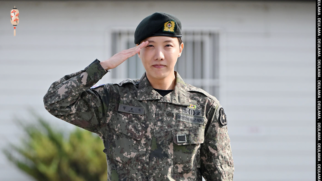 J-Hope do BTS na sua dispensa militar
