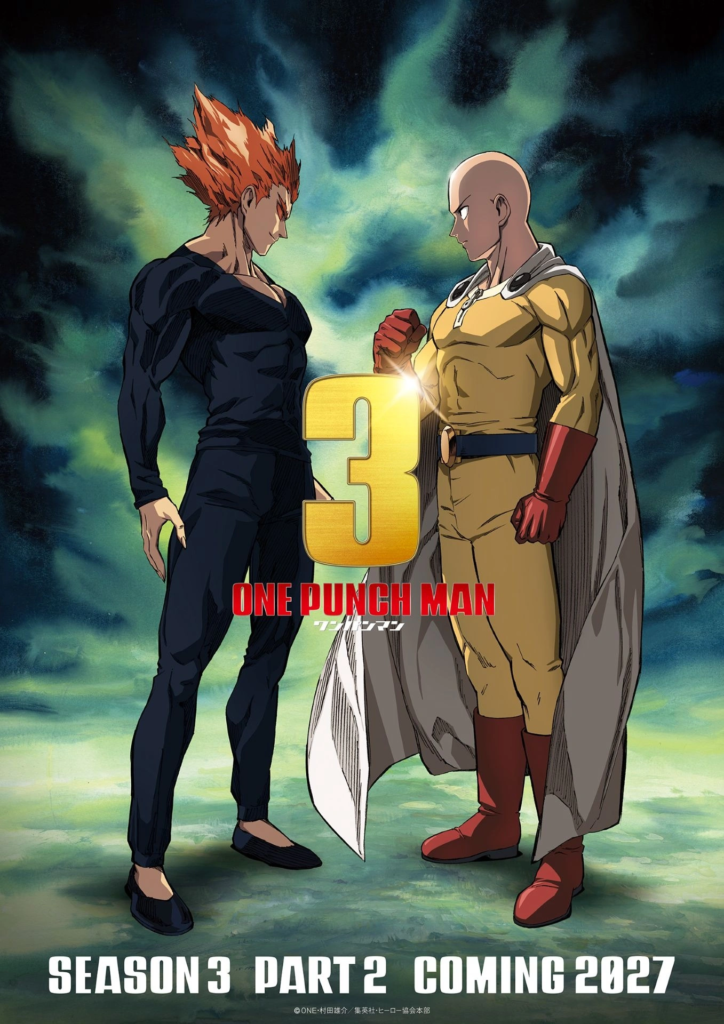 One-Punch Man confirma 2ª parte da 3ª temporada para 2027